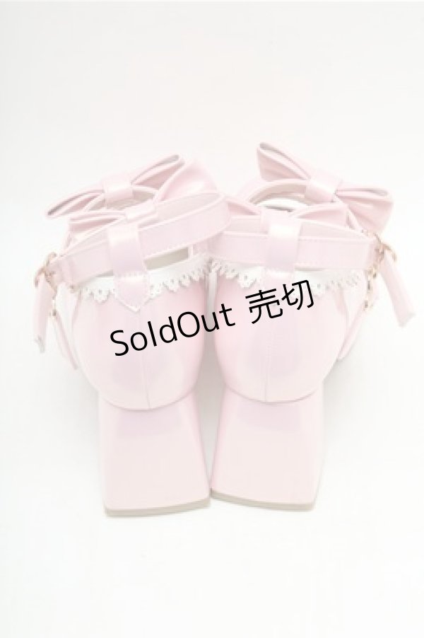 画像3: axes femme kawaii / ダブルリボンスカラップパンプス M ピンク S-26-02-17-006-AX-SH-HR-ZS (3)