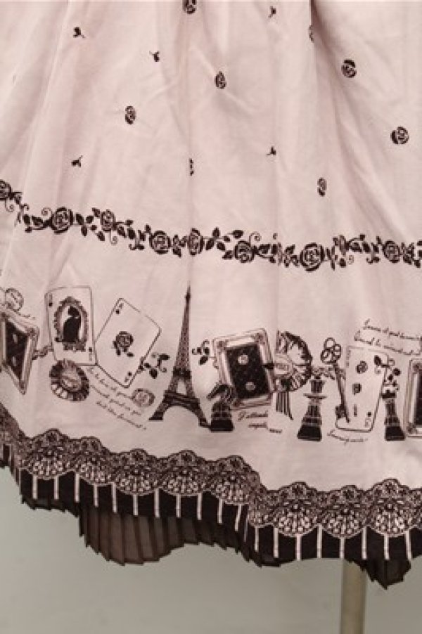 画像3: axes femme / 単色パネルパリ柄スカート  ピンク S-26-02-17-045-AX-SK-AS-ZS (3)