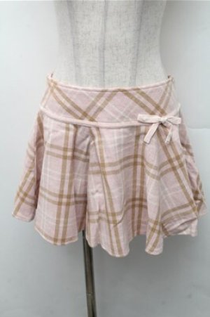 画像: LIZ LISA / チェックスカート  ピンクｘベージュ S-26-02-17-047-LO-SK-AS-ZS