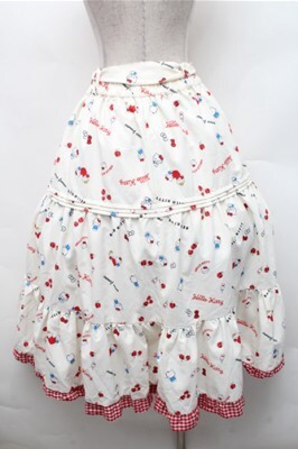 画像2: axes femme / ハローキティプリントスカート  オフ S-26-02-17-050-AX-SK-AS-ZS (2)