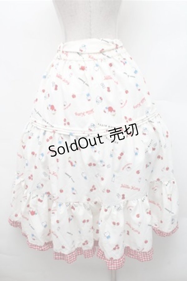 画像2: axes femme / ハローキティプリントスカート  オフ S-26-02-17-050-AX-SK-AS-ZS (2)