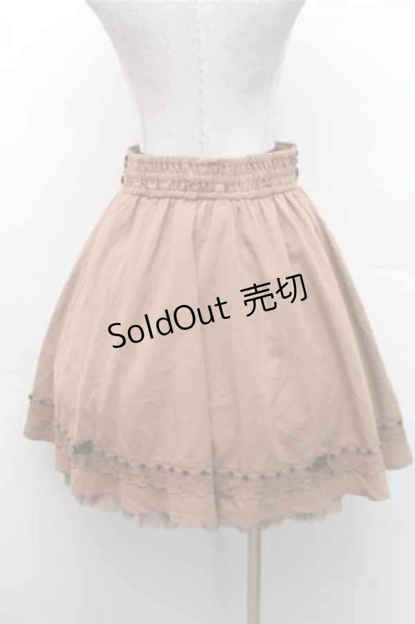 画像2: axes femme POETIQUE / 刺繍入り雪柄ミドルスカート  ベージュ S-26-02-17-053-AX-SK-HR-ZS (2)