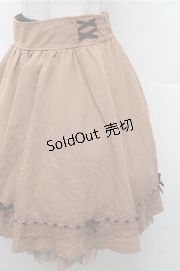 画像3: axes femme POETIQUE / 刺繍入り雪柄ミドルスカート  ベージュ S-26-02-17-053-AX-SK-HR-ZS (3)