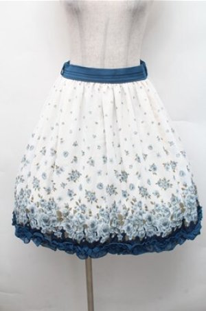 画像: axes femme / メッセージ×花柄スカート  キナリ S-26-02-17-055-AX-SK-HR-ZS