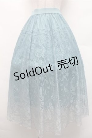 画像: axes femme / グラデーションスカート  グリーン S-26-02-17-056-AX-SK-TE-ZS