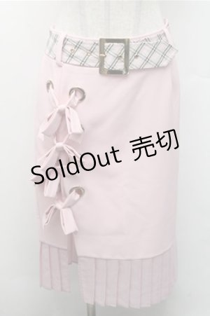 画像: Swankiss / 裾チュールタイトスカート  ピンク S-26-02-17-057-CA-SK-AS-ZS
