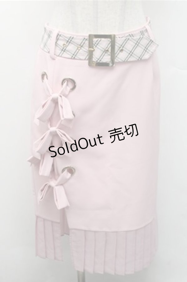 画像1: Swankiss / 裾チュールタイトスカート  ピンク S-26-02-17-057-CA-SK-AS-ZS (1)