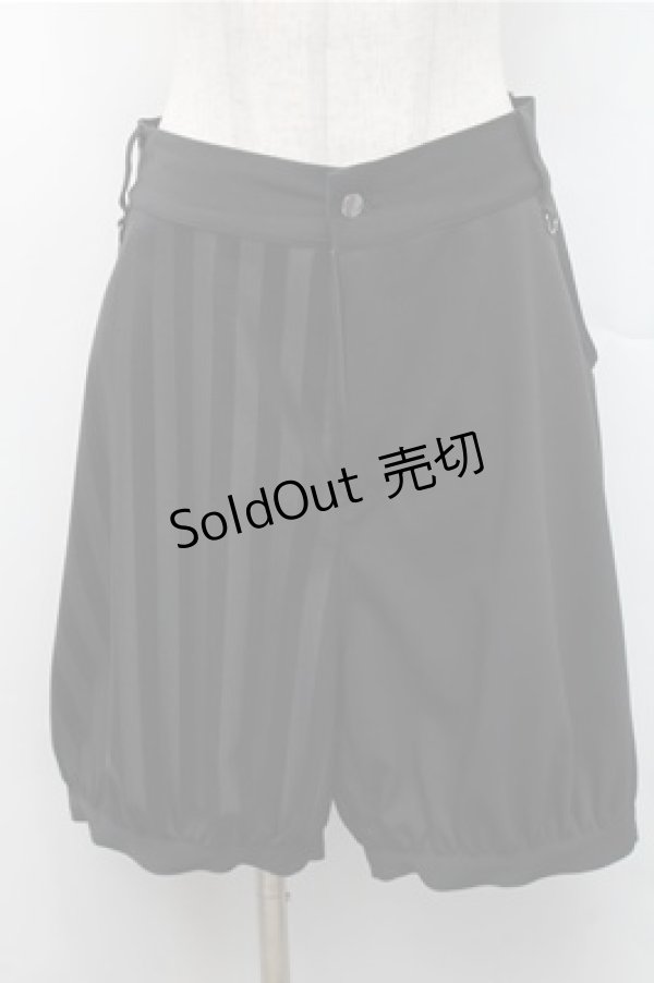 画像1: Deorart / ストライプ柄バルーンドロワーズパンツ  黒 S-26-02-17-059-PU-PA-AS-ZS (1)