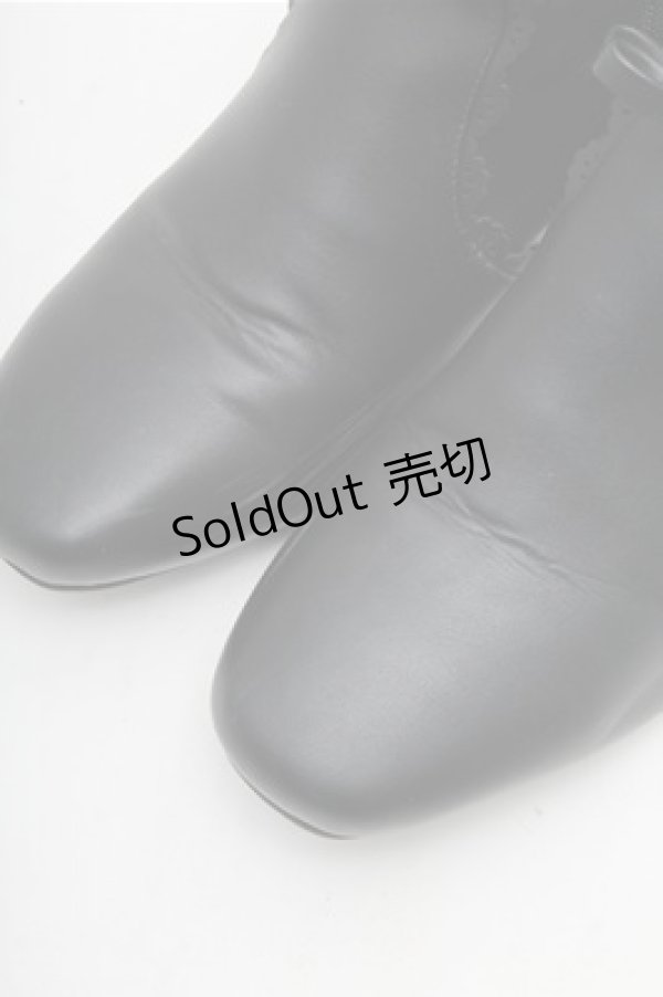 画像4: m petit by misako / リボンショートブーツ LL 黒 S-26-02-17-009-0-ZA-AS-ZS (4)