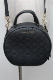 画像1: Maison de FLEUR / モノグラムハットケース型バッグ  黒 S-26-02-17-010-LO-BG-HR-ZS (1)
