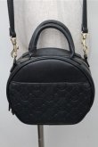 画像2: Maison de FLEUR / モノグラムハットケース型バッグ  黒 S-26-02-17-010-LO-BG-HR-ZS (2)
