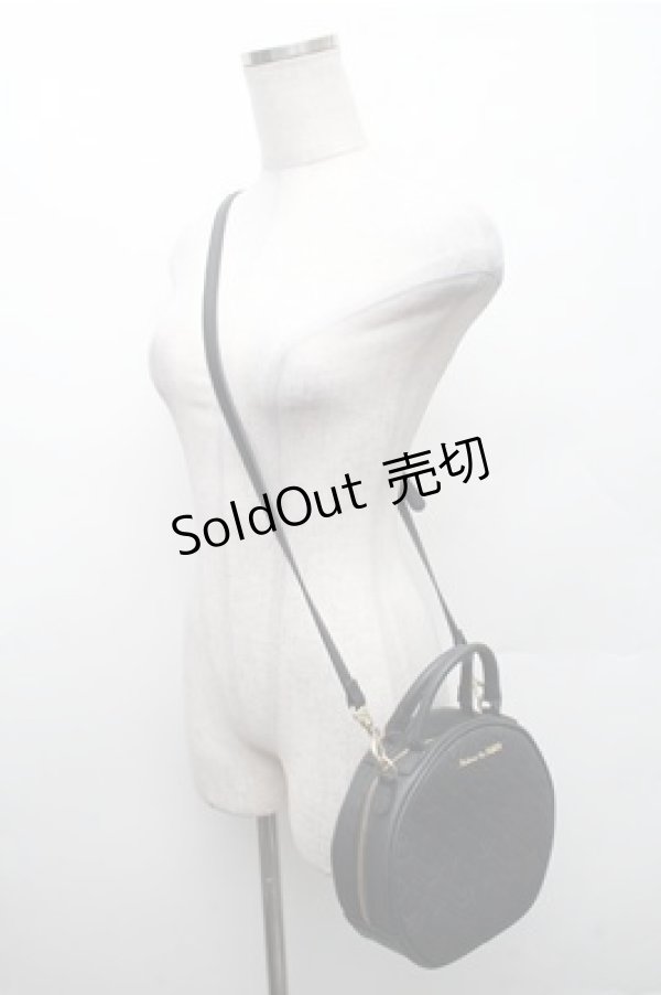 画像3: Maison de FLEUR / モノグラムハットケース型バッグ  黒 S-26-02-17-010-LO-BG-HR-ZS (3)