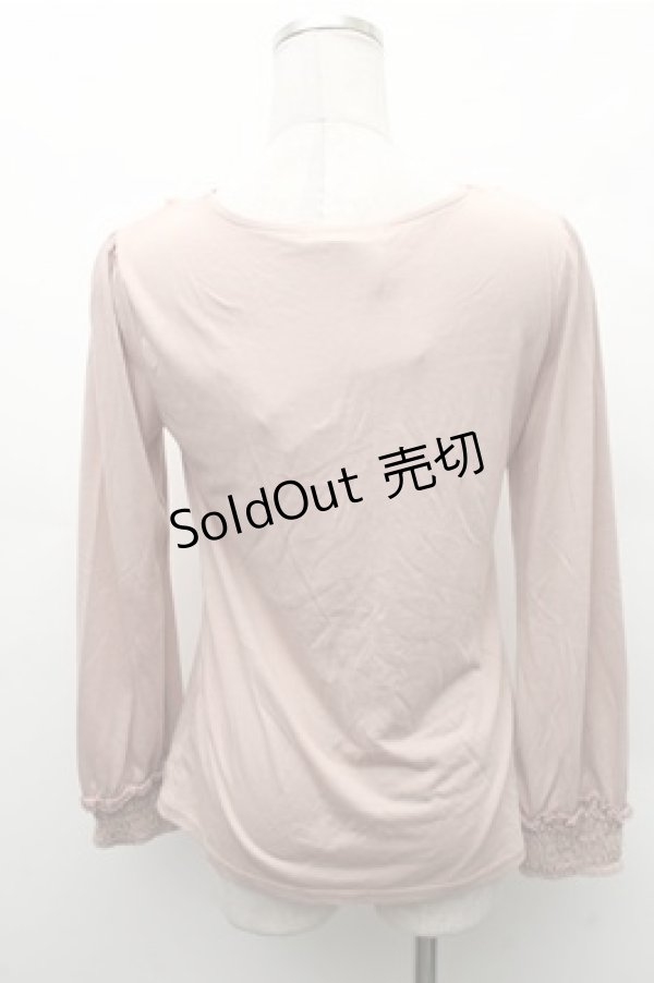 画像2: axes femme / /レースデザインカットソー  ピンク S-26-02-17-016-AX-TO-AS-ZS (2)