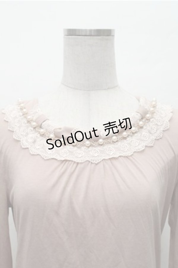 画像3: axes femme / /レースデザインカットソー  ピンク S-26-02-17-016-AX-TO-AS-ZS (3)