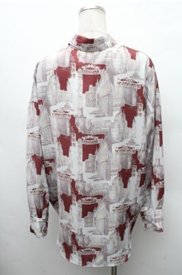 画像2: AXES-X / ロマネスクシャツ  エンジ S-26-02-17-017-LO-BL-AS-ZS (2)