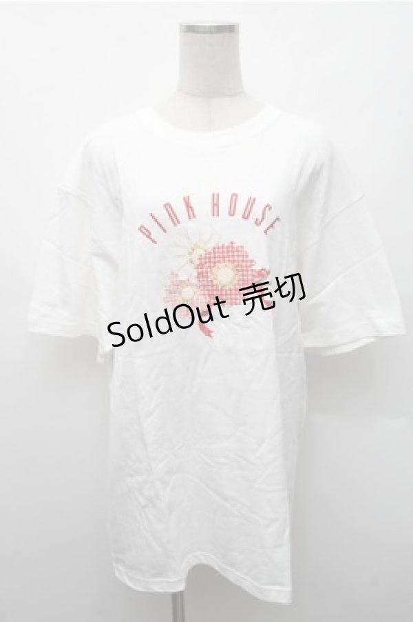 画像1: PINK HOUSE / 表参道店限定 マーガレットプリントTシャツ XL 白 S-26-02-17-018-LO-BL-AS-ZS (1)
