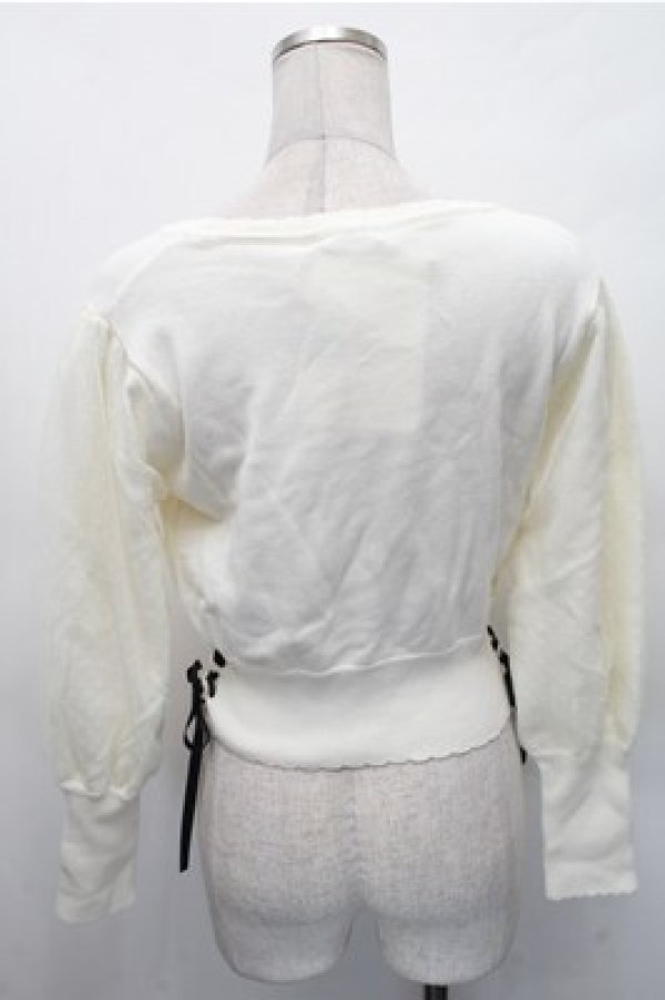 画像2: axes femme POETIQUE / /チュール袖プルオーバー  キナリ S-26-02-17-020-AX-TO-HR-ZS (2)