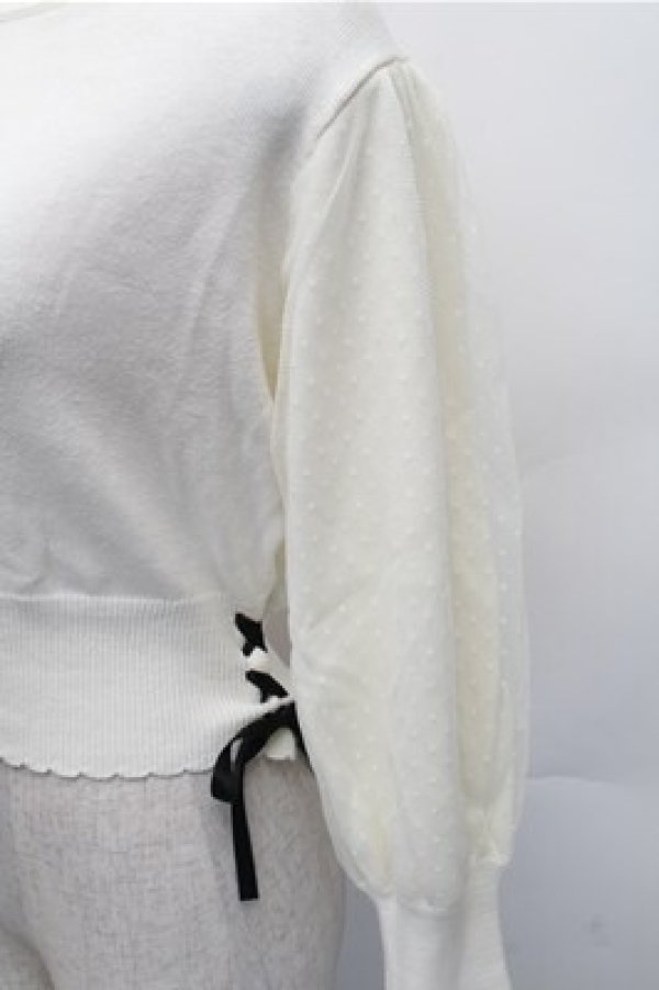 画像3: axes femme POETIQUE / /チュール袖プルオーバー  キナリ S-26-02-17-020-AX-TO-HR-ZS (3)