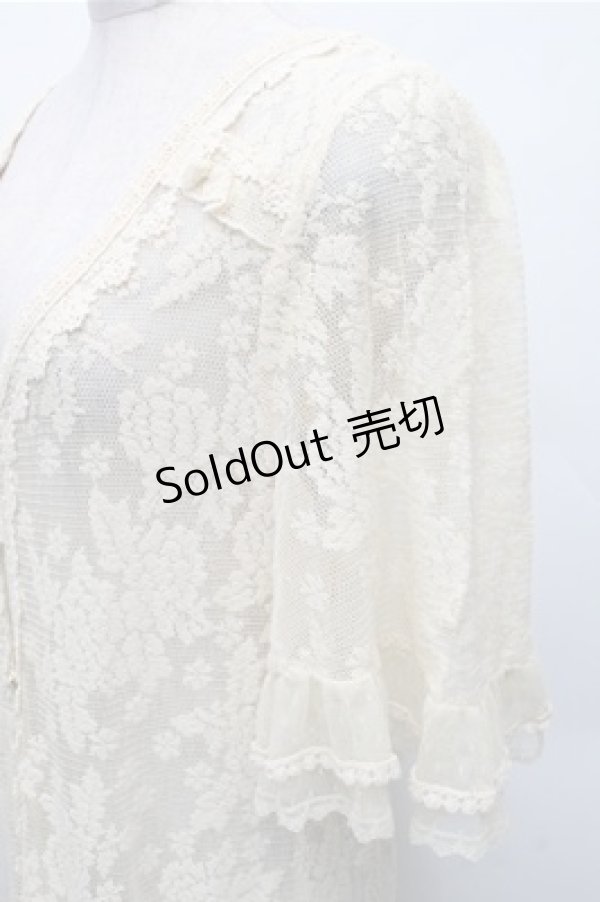 画像3: axes femme / 総レースロングカーディガン  オフ S-26-02-17-021-AX-TO-AS-ZS (3)