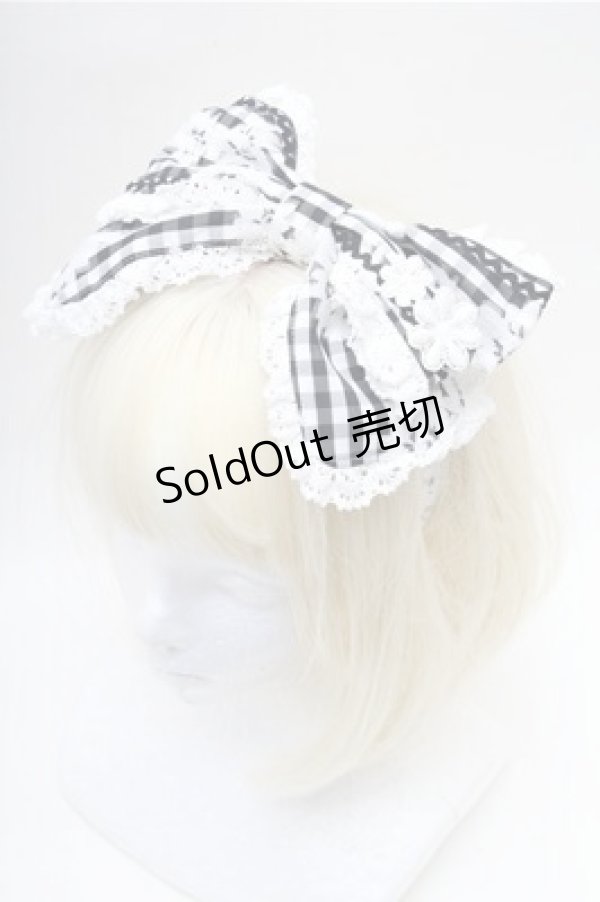 画像1: BABY,THE STARS SHINE BRIGHT / Fragrant Floral Menuetカチューシャ  黒ｘ白 S-26-02-17-004-BA-AC-HR-ZS (1)