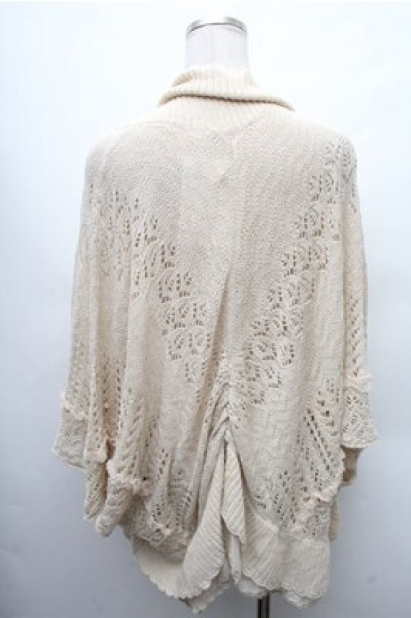 画像2: axes femme / 裾フリルポンチョカーデ  オフ S-26-02-17-022-AX-TO-AS-ZS (2)