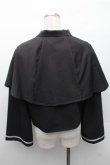 画像2: axes femme / チェーン付ケープジャケット  黒 S-26-02-17-023-AX-TO-AS-ZS (2)