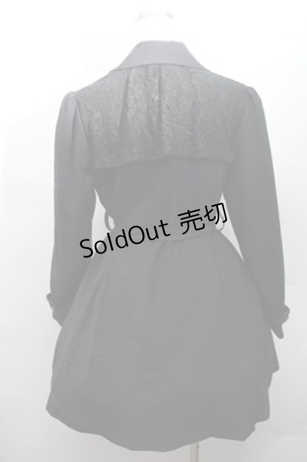 画像2: axes femme / レース重ねクラシックコート  黒 S-26-02-17-027-AX-CO-AS-ZS (2)