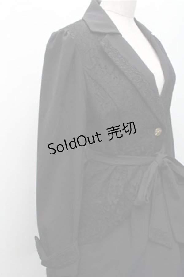 画像3: axes femme / レース重ねクラシックコート  黒 S-26-02-17-027-AX-CO-AS-ZS (3)