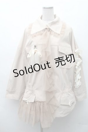 画像: Swankiss / リボンチュールジャケット  オフ S-26-02-17-028-CA-JA-AS-ZS