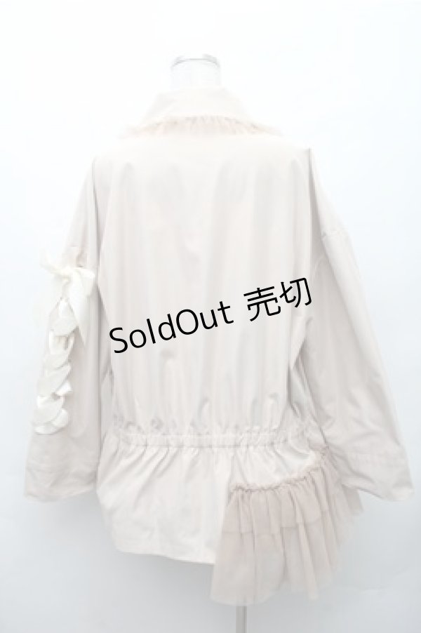 画像2: Swankiss / リボンチュールジャケット  オフ S-26-02-17-028-CA-JA-AS-ZS (2)