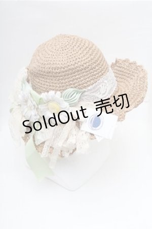 画像: Hoshibako Works / チェルシーガールソフト麦わらハット  ベージュ S-26-02-17-005-LO-AC-AS-ZS