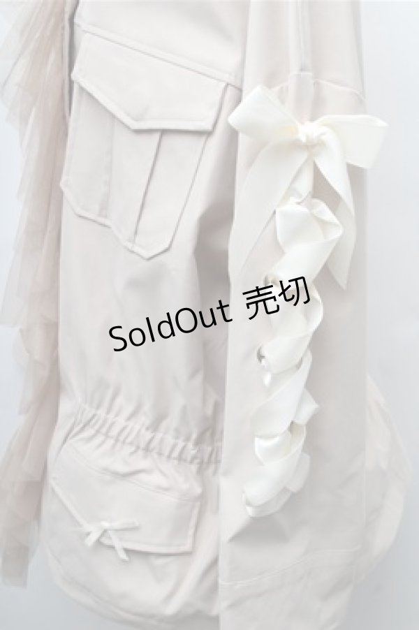 画像4: Swankiss / リボンチュールジャケット  オフ S-26-02-17-028-CA-JA-AS-ZS (4)