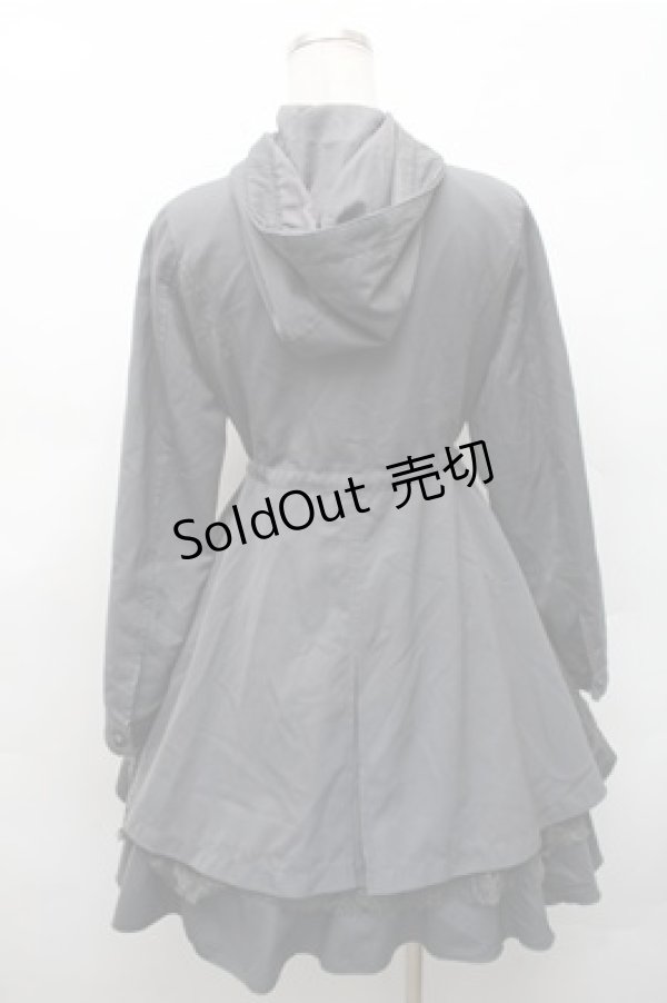 画像2: axes femme / レースギャザーフリルコート  グレー S-26-02-17-030-AX-CO-AS-ZS (2)