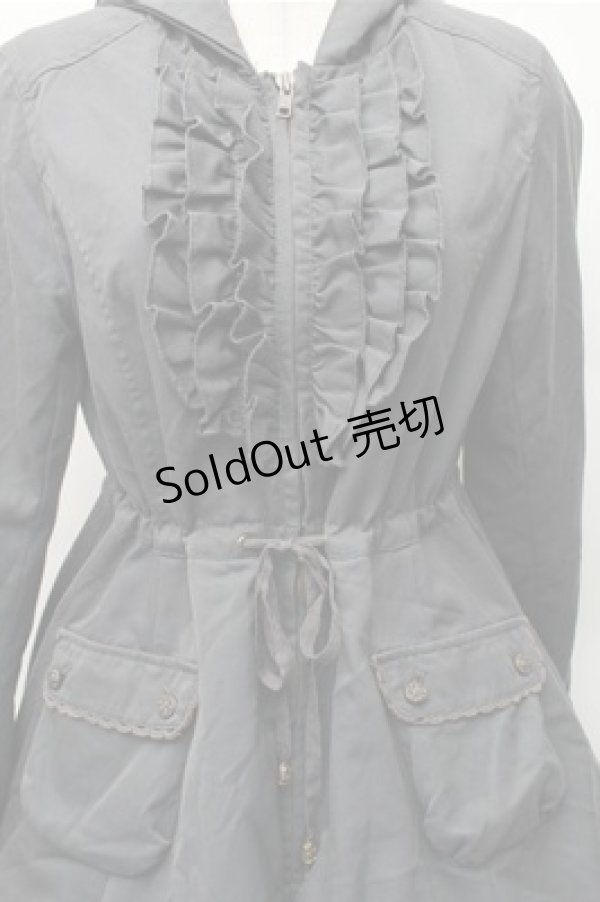 画像3: axes femme / レースギャザーフリルコート  グレー S-26-02-17-030-AX-CO-AS-ZS (3)