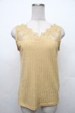 画像1: axes femme / 繊細レースタンク  イエロー S-26-02-18-028-AX-TO-HR-ZS (1)