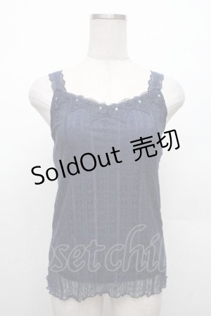 画像: axes femme / 総レースキャミタンク  紺 S-26-02-18-030-AX-TO-HR-ZS