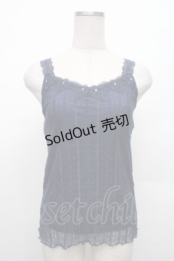 画像1: axes femme / 総レースキャミタンク  紺 S-26-02-18-030-AX-TO-HR-ZS (1)