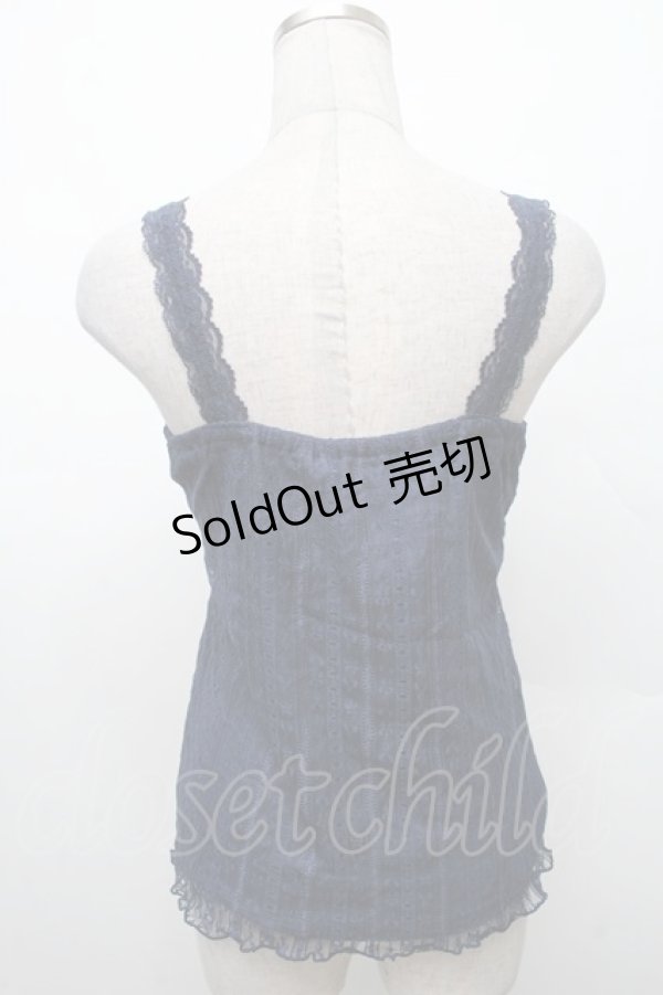 画像2: axes femme / 総レースキャミタンク  紺 S-26-02-18-030-AX-TO-HR-ZS (2)