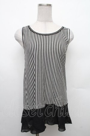 画像: axes femme / ストライプチュニアンサンブル  黒ｘ白 S-26-02-18-031-AX-OP-HR-ZS