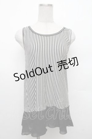 画像: axes femme / ストライプチュニアンサンブル  黒ｘ白 S-26-02-18-031-AX-OP-HR-ZS