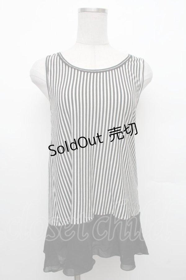 画像1: axes femme / ストライプチュニアンサンブル  黒ｘ白 S-26-02-18-031-AX-OP-HR-ZS (1)