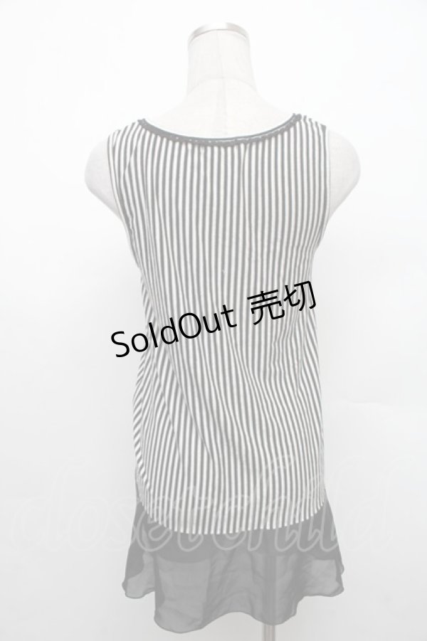 画像2: axes femme / ストライプチュニアンサンブル  黒ｘ白 S-26-02-18-031-AX-OP-HR-ZS (2)