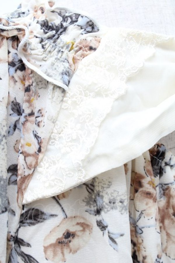 画像3: axes femme / /お花シフォントップス  アイボリー S-26-02-18-034-AX-TO-HR-ZS (3)
