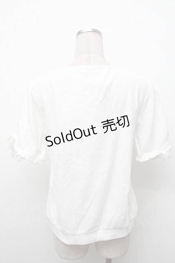 画像2: axes femme / ローズ刺繍カットカーディガン  白 S-26-02-18-036-AX-TO-HR-ZS (2)