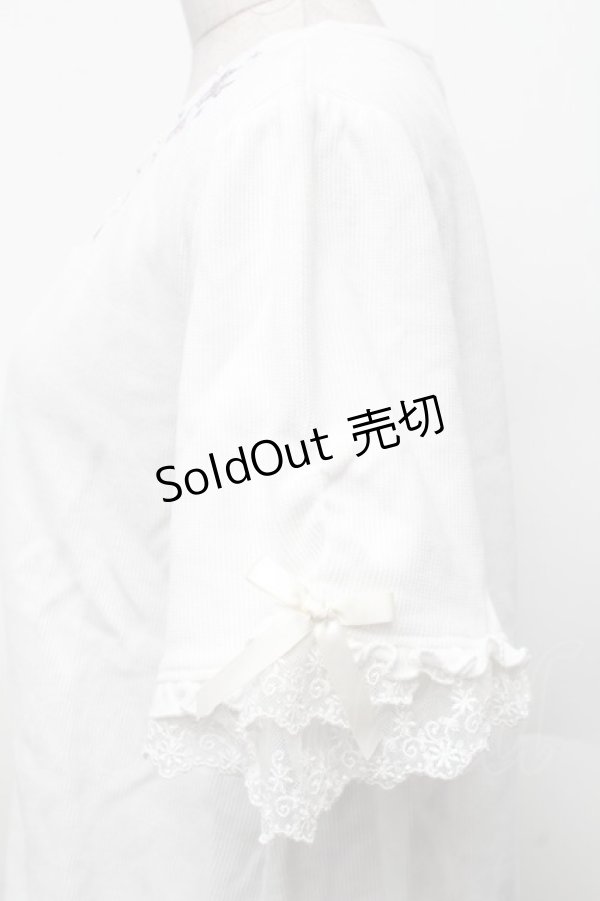 画像3: axes femme / ローズ刺繍カットカーディガン  白 S-26-02-18-036-AX-TO-HR-ZS (3)