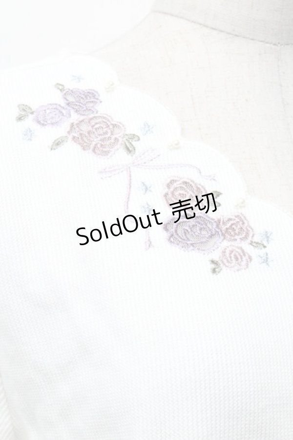 画像4: axes femme / ローズ刺繍カットカーディガン  白 S-26-02-18-036-AX-TO-HR-ZS (4)
