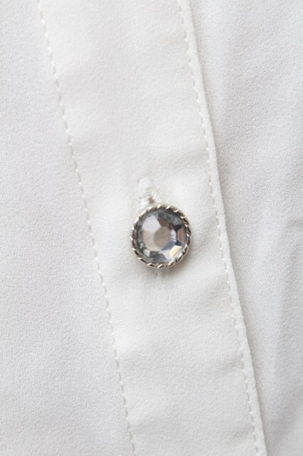 画像5: axes femme / バックレースアップシフォンブラウス  白 S-26-02-18-037-AX-BL-HR-ZS (5)