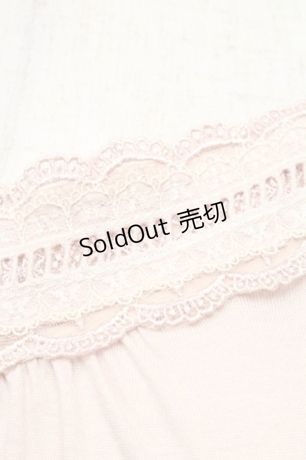 画像4: axes femme / ハシゴレース使いインナープルオーバー  ピンク S-26-02-18-039-AX-TO-HR-ZS (4)