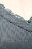 画像3: axes femme / 袖シフォン半袖リブトップス  ブルー S-26-02-18-041-AX-TO-HR-ZS (3)