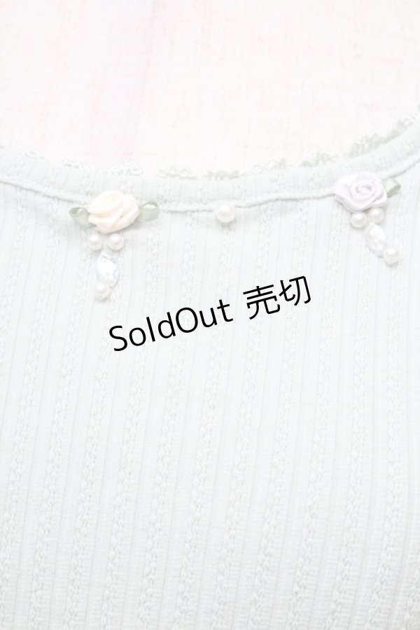 画像4: axes femme / ドロストフレア袖巻きバラプルオーバー  ミント S-26-02-18-043-AX-TO-HR-ZS (4)